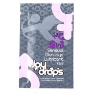   Vízbázisú síkosító, JoyDrops, 2in1 Sensual Massage Lubricant Gel, 5 ml, átlátszó, illatos, óvszerbarát, hipoallergén, tasakos