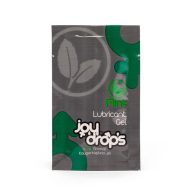  Vízbázisú síkosító, JoyDrops, Mint Lubricant Gel, 5 ml, átlátszó, mentás ízű, illatos, tasakos, óvszer- és játékszer-kompatibilis