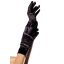 Szatén kesztyű, Leg Avenue, Wrist Length Satin Gloves, One Size, fekete, csuklóig érő, szexi, elegáns, erotikus kiegészítő