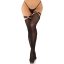 Combfix, Leg Avenue, Thigh Highs with Garter Top, One Size, fekete, nylon, harisnyatartóhoz, szexi, rugalmas