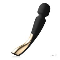   Masszírozó vibrátor, Lelo, Smart Wand 2 Medium, 22 cm, fekete, akkumulátoros, vízálló, bőrbarát szilikon, SenseTouch technológia, 10 mód, utazózár