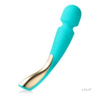   Masszírozó vibrátor, Lelo, Smart Wand 2 Medium, 22 cm, türkiz, akkumulátoros, vízálló, bőrbarát szilikon, SenseTouch