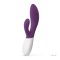 G-pont vibrátor, Lelo, Ina Wave 2, 20 cm, lila, akkumulátoros, vízálló, csiklókaros, kétmotoros, WaveMotion technológia, bőrbarát szilikon