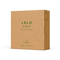   Óvszer, Lelo, HEX Organic, 36 darab, natúr, ultravékony, organikus latex, L-argininnel, hexagonális rácsszerkezet