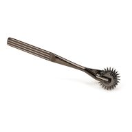   Ingerkerék, LIEBE SEELE, Three-Row Wartenberg Pinwheel Pewter, 16–20 cm, füstszínű, fém, háromsoros, kezdőknek ajánlott, BDSM