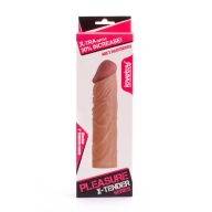   Péniszköpeny, Lovetoy, Pleasure X-Tender 3, 16–20 cm hossz, 3,5–3,9 cm átmérő, testszínű, vízálló, rugalmas TPE, texturált, aktus-hosszabbító