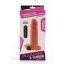 Vibrátoros péniszköpeny, Lovetoy, Pleasure X-Tender #2, 16–20 cm, 4–4,4 cm átmérő, testszínű, rugalmas TPE, 3× AG13 elemes, heregyűrűs