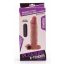 Vibrátoros péniszköpeny heregyűrűvel, Lovetoy, Pleasure X‑Tender Vibrating Penis Sleeve #3, 16–20 cm, testszínű, TPE, elemes (3× AG13)