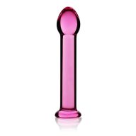  Üveg dildó, Lovetoy, Glass Romance Pink 1, 16-20 cm, rózsaszín, uniszex, hipoallergén, nem porózus, hűthető-fűthető, vízálló