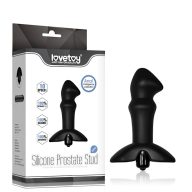   Prosztata vibrátor, Lovetoy, Anal Indulgence Collection Prostate Stud, 11-15 cm, fekete, bőrbarát szilikon, 10 funkciós, kúpos, elemes (1 x AAA)