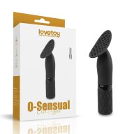   Csiklóvibrátor, Lovetoy, O-Sensual Clit Jiggle, 11–15 cm hossz, 5,5–5,9 cm átmérő, fekete, 10 mód, vízálló, akkumulátoros, ABS