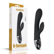   G-pont vibrátor csiklóizgatóval, Lovetoy, O-Sensual Clit Duo Climax, 21–25 cm, 3,5–3,9 cm átmérő, fekete, akkumulátoros, ABS, külön vezérelhető