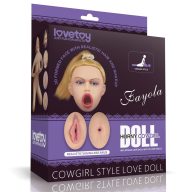   Felfújható szexbaba, Lovetoy, Cowgirl Style Love Doll, testszínű, 3D arc, puha mell, vaginális és anális bejáratok, TPE, lábpumpa és javítókészlet