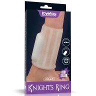   Vibrátoros péniszgyűrű, Lovetoy, Spiral Knights Ring III, 4,5–4,9 cm, fehér, 1 sebesség, elemes (1 x CR2032), rugalmas TPE, erekciót segítő