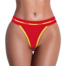 Vibrációs bugyi távirányítóval, Lovetoy, Printed Vibrating Sexy Panties, XS/S (60–68 cm derék), sárga, 10 m hatótáv, 7 sebesség, 2×AAA elemes