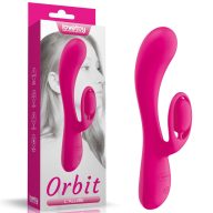   G-pont vibrátor, Lovetoy, L'Allure Orbit, 16–20 cm, piros, kétmotoros, csiklóizgatós, szilikon, akkumulátoros, vízálló, 3 sebesség, 7 rezgésmód