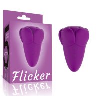   Csiklóvibrátor, Lovetoy, Flicker, 6-10 cm, lila, szilikon, virágos szirmos kialakítás, 5 rezgési és 5 lüktetési mód, akkumulátoros, vízálló