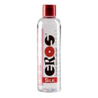   Szilikonbázisú síkosító, Eros, Silk, 250 ml, színtelen, orvosi minőségű, hosszan tartó, hipoallergén, parabén- és glicerinmentes, íztelen