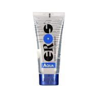   Vízbázisú síkosító, Eros, Aqua, 100 ml, színtelen, natúr, kondombarát, bőrgyógyászatilag tesztelt, nem ragacsos, olaj- és illatmentes, könnyen lemosható