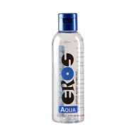   Vízbázisú síkosító, Eros, Aqua, 100 ml, natúr, illat- és olajmentes, kondom- és játékszerbarát, felpattintható kupakos, nem ragad