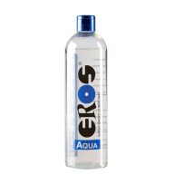   Vízbázisú síkosító, Eros, Aqua, 500 ml, színtelen, illat- és olajmentes, bőrbarát, hosszan tartó, óvszer- és játék-kompatibilis, könnyen lemosható