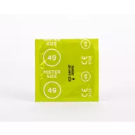   Óvszer, Mister Size, 49 mm, 1 db, átlátszó, ultravékony (0,05 mm), síkosított, spermatartállyal, természetes latex, sima