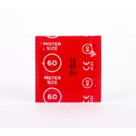   Óvszer, Mister Size, 60 mm, 1 darab, átlátszó, ultra-vékony (0,05 mm), síkosított, spermatartó, vegán, sima, természetes latex