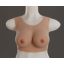 Szilikon műmell, Mistress, Realistic Silicone Breastplate, C kosár, mell alatti: 76,2 cm, natúr bőrszín, nyújtható, melltartó alatt viselhető