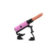   Szexgép, Mistress, Sex Machine VIII, 11-15 cm, testszínű, melegítős, vezeték nélküli távirányítóval, tapadókorongos