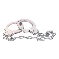   Fém bilincs, Nmc, Chrome Handcuffs, 7–7,9 cm, ezüst, krómozott, állítható, rendőri stílusú fetish kiegészítő S/M játékokhoz és szerepjátékokhoz