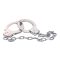 Fém bilincs, Nmc, Chrome Handcuffs, 7–7,9 cm, ezüst, krómozott, állítható, rendőri stílusú fetish kiegészítő S/M játékokhoz és szerepjátékokhoz