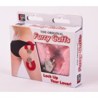   Kézbilincs, NMC, Metal Handcuff With Plush, 6–6,9 cm, rózsaszín, plüss borítású, fém, kulccsal nyitható, biztonsági reteszes