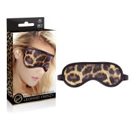   Szemkötő, NMC, Leopard Frenzy Eye Mask, 16-20 cm, leopárdmintás, műbőr, erotikus BDSM kiegészítő, látást csökkentő