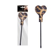  Szív alakú paskoló, NMC, Leopard Frenzy, 26–30 cm, leopárdmintás, PVC, erotikus BDSM fétis kiegészítő, egész testes paskoláshoz