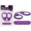 Bilincs és kötözőkötél szett, Nmc, Sex Extra Metal Cuffs & Love Rope, 300 cm, lila, állítható, pamut kötél, fém bilincs, két kulccsal