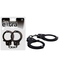   Fém bilincs, Nmc, Sex Extra Metal Cuffs, állítható, fekete, erős, kulccsal zárható, 2 kulccsal, BDSM szerepjátékhoz