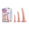 Realisztikus dildó szett, NMC, Deluxe Trio, 3 méret: 11,4 cm (Ø 2,3 cm); 16,5 cm (Ø 3,4 cm); 21,6 cm (Ø 4,3 cm), testszínű, letapasztható, erezett, PVC
