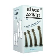   Análdugó szett, Nmc, Black Axinite 4 in 1, 4 darabos, 15–22 cm, füstszínű, tapadókorongos, flexibilis, realisztikus, vízálló, TPE