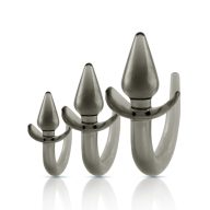   Análdugó szett, NMC, Black Axinite 3-in-1 farokdísszel, 3 db-os, 6,4–10,7 cm hossz, 3,1–4,8 cm átmérő, füstszínű, TPE, flexibilis, vízálló