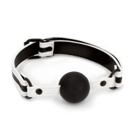   Szájpöcök, NS Toys, GLO Bondage, 3–3,4 cm, zöld, sötétben világító, golyós, állítható bőr pánttal, bondage játékokhoz