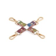   Hogtie kötöző, NS Toys, Spectra Bondage Hogtie, 16–20 cm, szivárvány, műbőr, állítható, BDSM kötözéshez, erotikus szerepjátékhoz