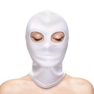   BDSM fejfedő, NS Toys, Fetish & Fashion Eyes Hood, One Size, fehér, nylon, szemnyílásos, erotikus fetish kiegészítő