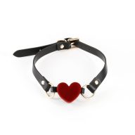   Szájpöcök, NS Toys, Fetish & Fashion Katherine, 2,5-2,9 cm átmérő, piros, szilikon, állítható műbőr pánt, testbarát, BDSM kiegészítő