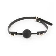   Szájpecek, NS Toys, Fetish & Fashion Carol, 3,5–3,9 cm, fekete, állítható méret, klasszikus kivitel, műbőr pánt, kényelmes viselet