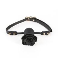   Szájpöcök, NS Toys, Fetish & Fashion Kristine, 3,5–3,9 cm, fekete, bőrbarát szilikon, állítható műbőr pánt, BDSM