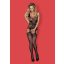 Cicaruha, Obsessive, F217, One Size (S–L), fekete, hálós, szatén masnival, nyitott ágyékrésszel, harisnyatartó és combfix egyben, rugalmas