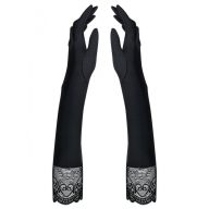   Szexi kesztyű, Obsessive, Miamor Gloves, One Size, fekete, poliamid, elegáns, erotikus kiegészítő fehérneműhöz, rugalmas, kényelmes viselet