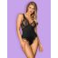 Női teddy body, Obsessive, Luvae, L/XL, fekete, poliamid, szexi egyrészes fehérnemű, puha tapintású, kényelmes anyag, elegáns megjelenés