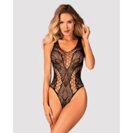   Szexi teddy body, Obsessive, B138, női fehérnemű, S/M/L, fekete, nylon, testhezálló, rugalmas, kényelmes viselet