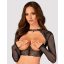 Szexi top, Obsessive, Mibelia, M/L méret, fekete, poliamid anyag, női fehérnemű felső, erotikus kiegészítő